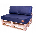Paletové sedenie Golden Garden GG47 podsedák a vankúš 120cm x 80cm x 15cm Tmavo modré